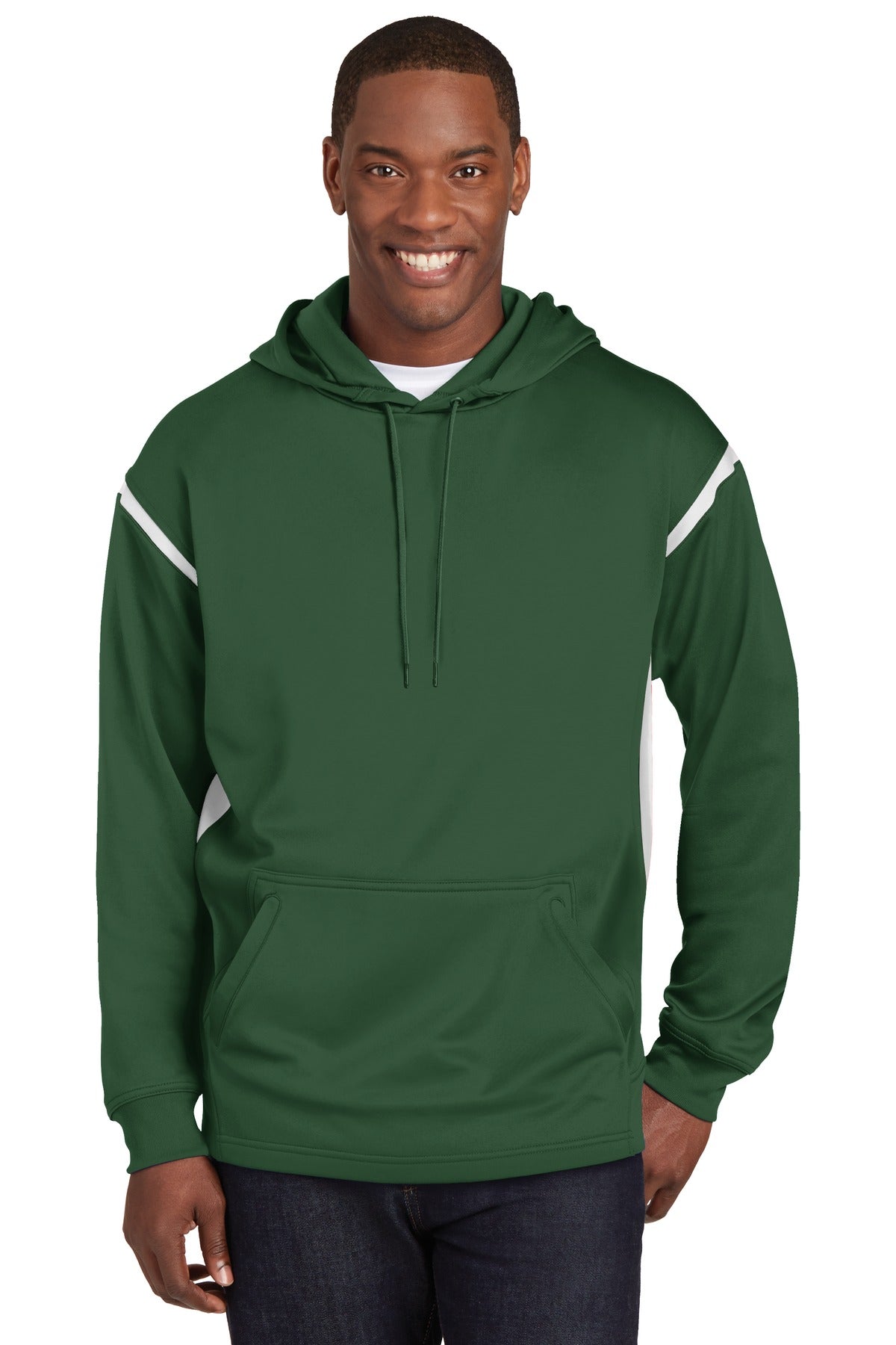 Sport-Tek® Tech Fleece Colorblock Hooded Sweatshirt. F246