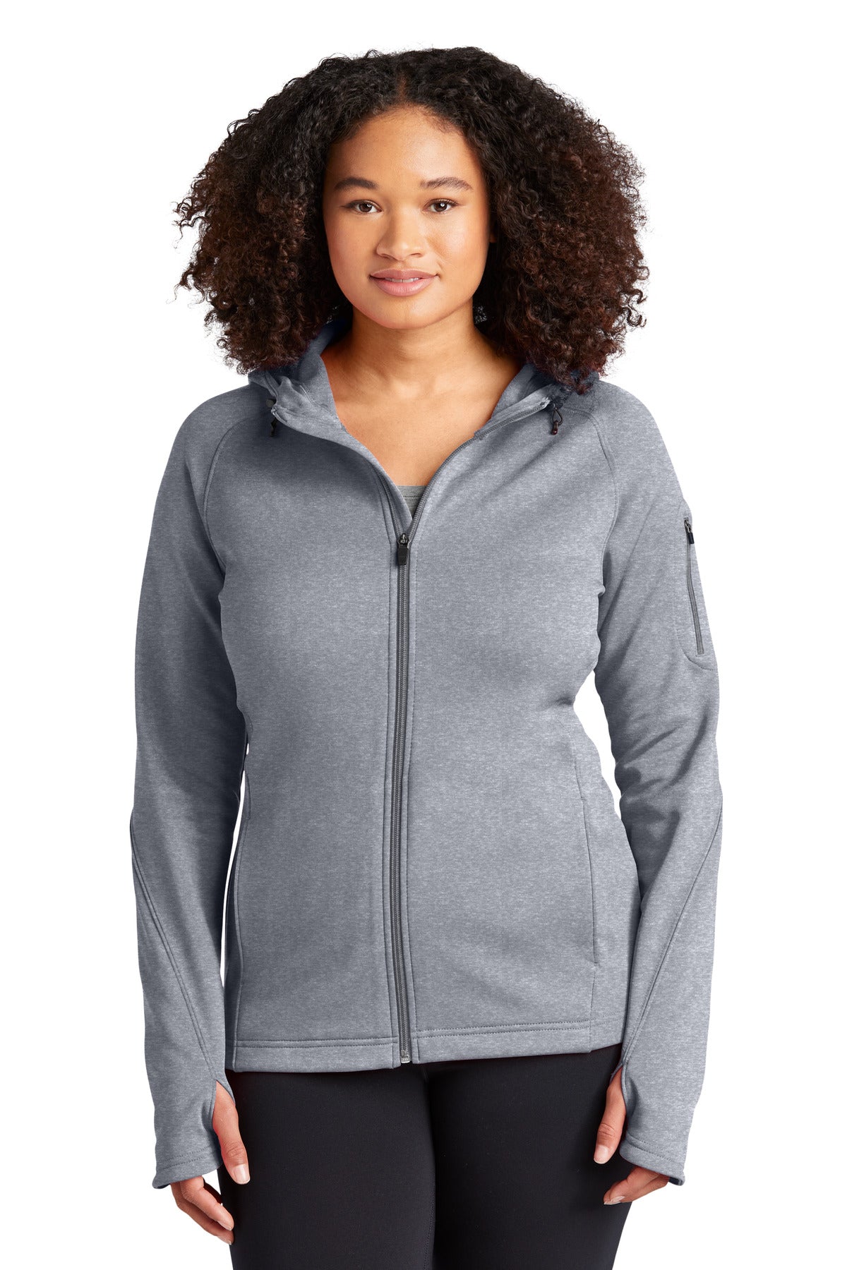 Sport-Tek® Ladies Tech Fleece Full-Zip Hooded Jacket. L248