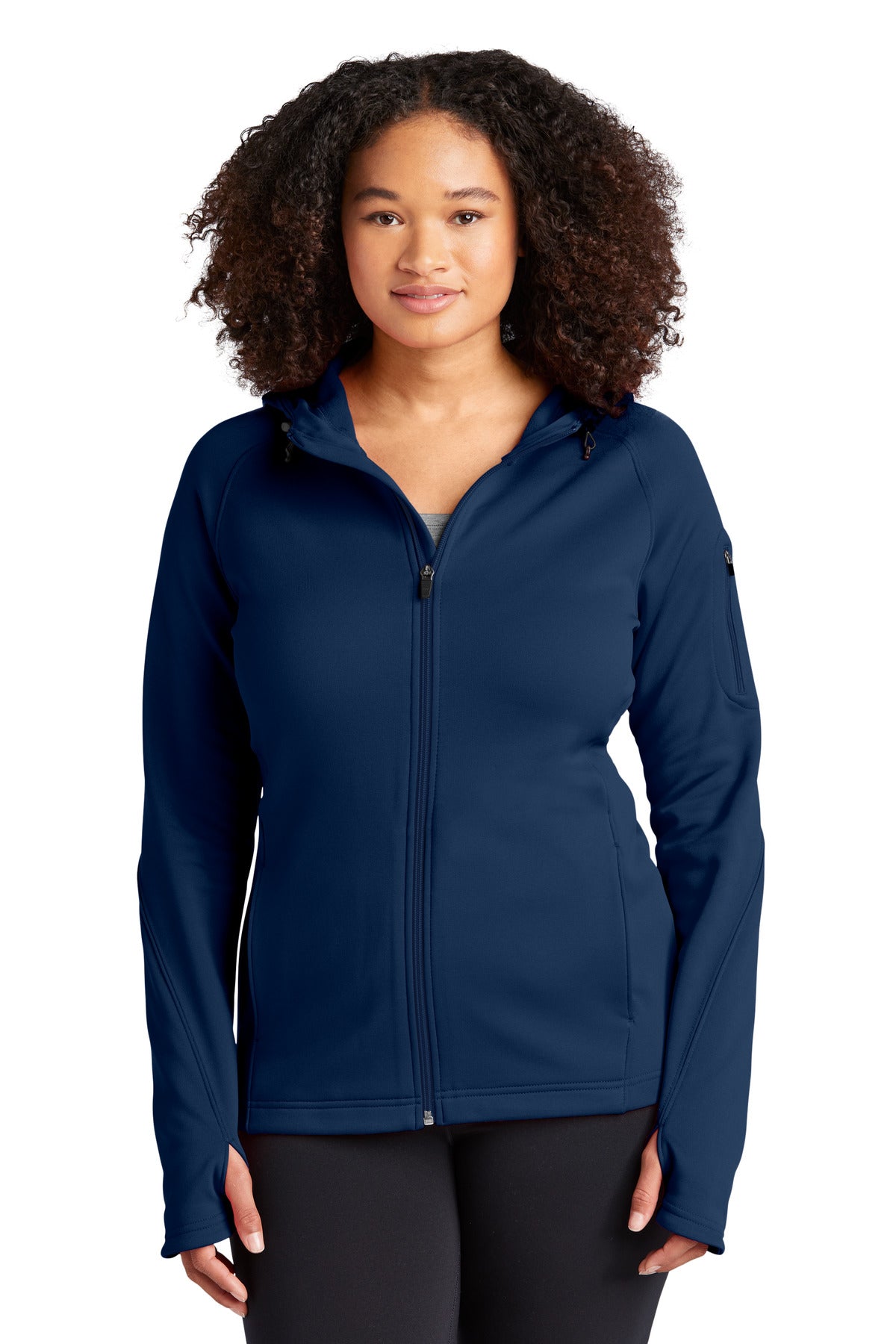 Sport-Tek® Ladies Tech Fleece Full-Zip Hooded Jacket. L248