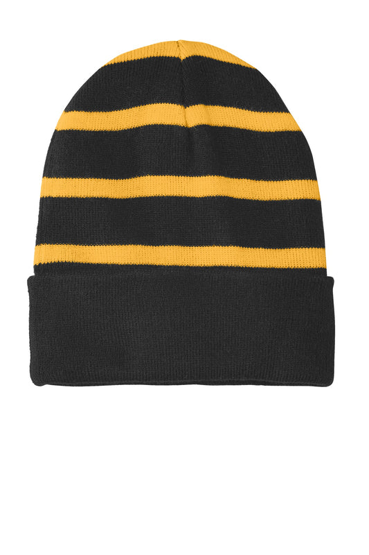 Sport-Tek® Striped Beanie with Solid Band. STC31